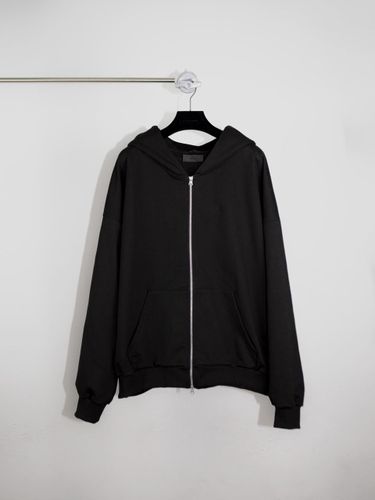 Oversized Cotton Zip-up Hoodie [] - GOZER - Modalova