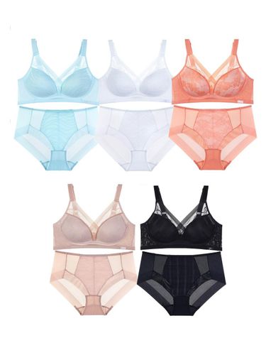 Wireless Molded Breathable Mesh 10-Piece Bra and Panty Set (JM095_00) - JUST MY SIZE - Modalova