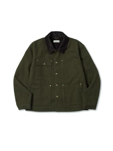 Padded Cotton Twill Hunting Jacket [Green] - SENTIBONES - Modalova