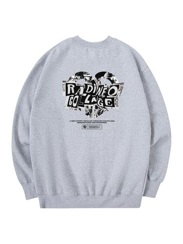 Oversized Heavy Cotton Collage Sweatshirt [Gray] - RADINEO - Modalova