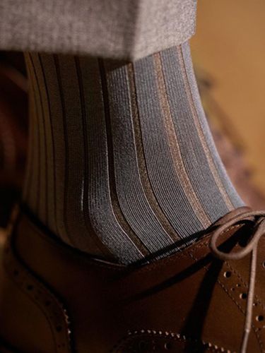 Premium Silket Cotton Blend Dublin Dress Socks - Abiruz - Modalova