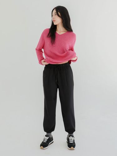 String Waist Fitted Premium Jogger Pants - 2NDSKIN - Modalova