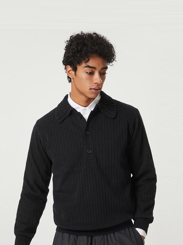 Shirt Collar Wool Blend Ribbed Pullover (NADW0-MSP200_450) - comgen - Modalova