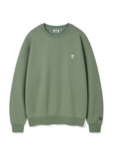 Signature Embroidered Semi-Overfit Sweatshirt [GREEN] - Wacky Willy - Modalova