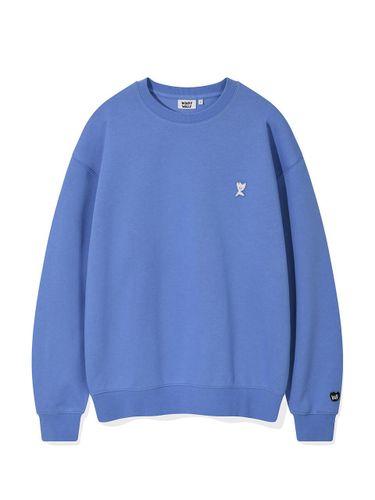 Signature Embroidered Semi-Overfit Sweatshirt [Blue] - Wacky Willy - Modalova