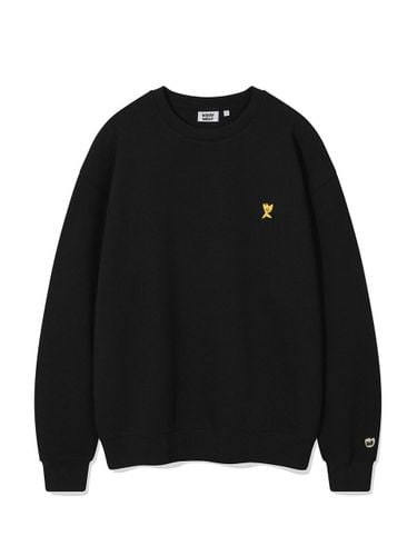 Signature Semi-Overfit Brushed Fleece Sweatshirt [Black] - Wacky Willy - Modalova