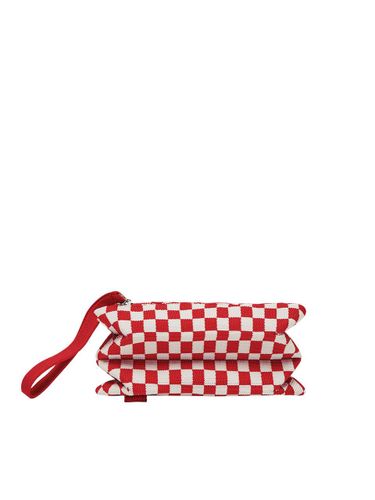 Pleated Knit Checkmate Slim Pouch [Barbados Red] - JOSEPH & STACEY - Modalova