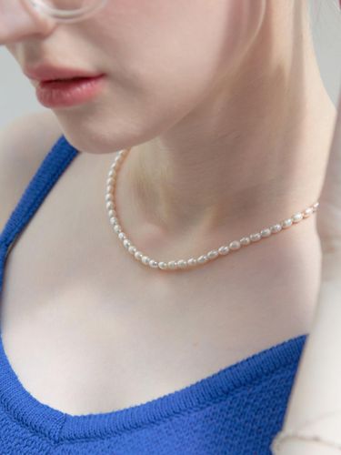 Fresh Water Pearl Sterling Necklace - dmoment - Modalova