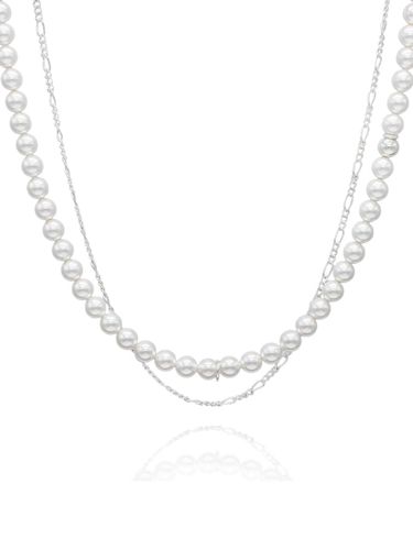 Swarovski Pearl 925 Swan Necklace - dmoment - Modalova