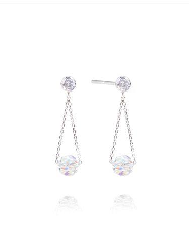 Swarovski Crystal 925 Delicate Earring - dmoment - Modalova