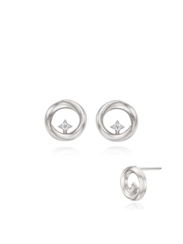 Sterling Silver Cubic Zirconia Everyday Earrings (SC24B21E) - STONEHENgE - Modalova