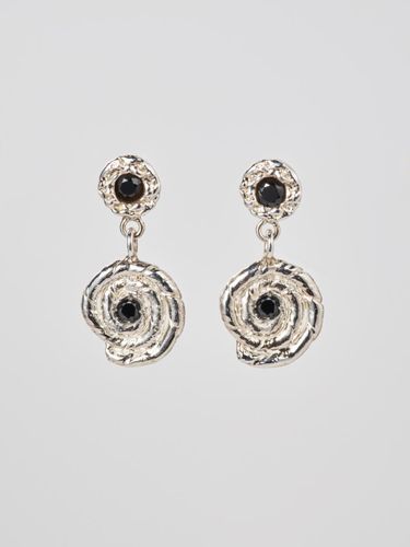 Sterling Silver Natural Stone Cannon Earrings - liersi - Modalova