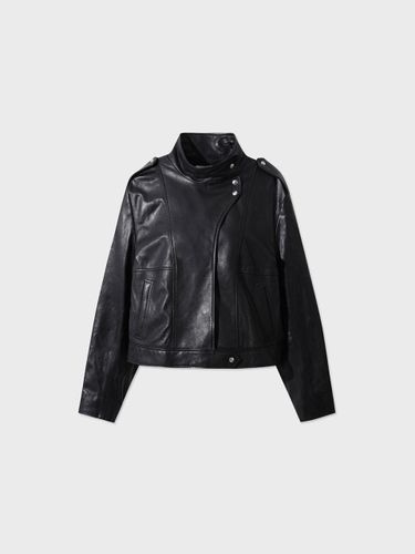 Lamb Leather Classic Snap Button Jacket [] (IOJLS25101BKX) - IRO - Modalova