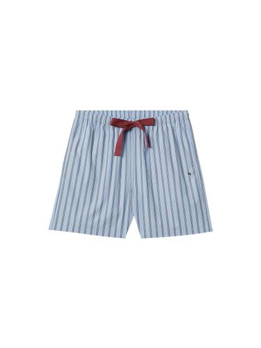 Cotton Striped Pocket Pajama Shorts [Blue] - HYGGE UNDERWEAR - Modalova