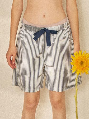 Cotton Striped Adjustable Shorts [Navy] - HYGGE UNDERWEAR - Modalova