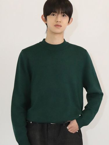 Minimal Semi-Overfit Half Mock Neck Sweater [] - FANACULT - Modalova