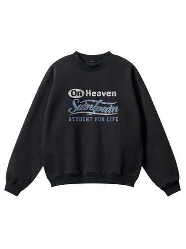 Overfit Fleece Jersey Sweatshirt [BLACK] - SAINTPAIN - Modalova