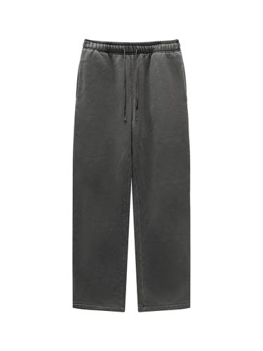 Pigment Washed Wide Leg Sweat Pants [Charcoal] - SAINTPAIN - Modalova