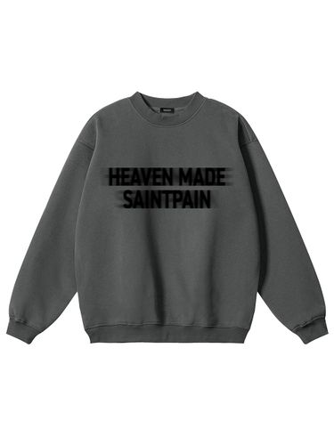 Shadow Overfit Fleece Jersey Sweatshirt [Charcoal] - SAINTPAIN - Modalova