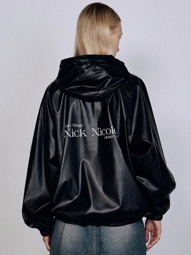 Unique Glossy Leather Jacket [Black] - NICK&NICOLE - Modalova