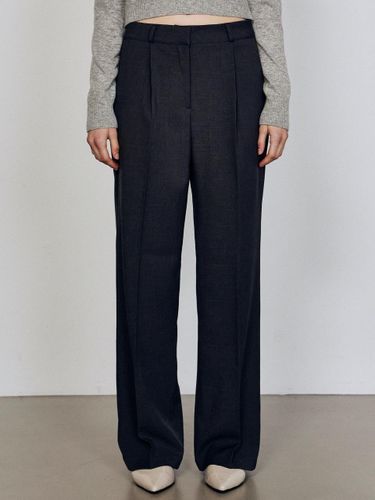 Minimal Straight Wide Slacks [Charcoal] - NICK&NICOLE - Modalova