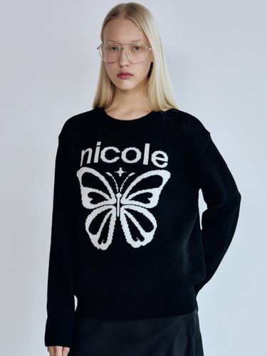 Cashmere Butterfly Bold Star Pullover [Beige] - NICK&NICOLE - Modalova