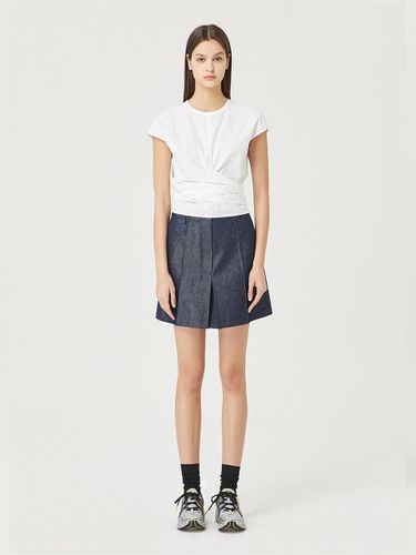 Modern Casual Cotton-Poly Pleated Mini Skirt (NADU4-WQS330_720) - comgen - Modalova