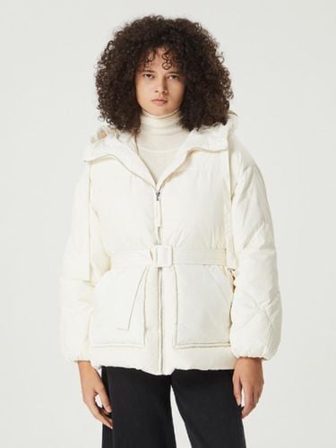 Volume Hood Belted Down Jacket (NADW0-WIH020_120) - comgen - Modalova