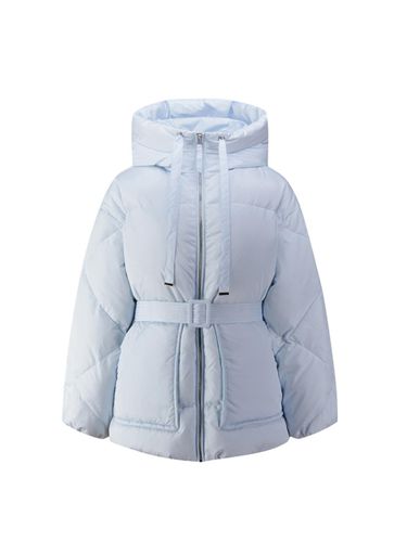 Volume Hood Belted Hip Length Down Jacket (NADW0-WIH020_730) - comgen - Modalova