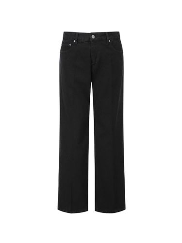 S Pleated Flare Denim Pants (NADW0-MDP200_450) - comgen - Modalova