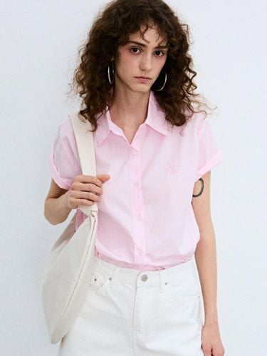 Standard Collar Cotton Half Sleeve Shirt [Pink] - NICK&NICOLE - Modalova