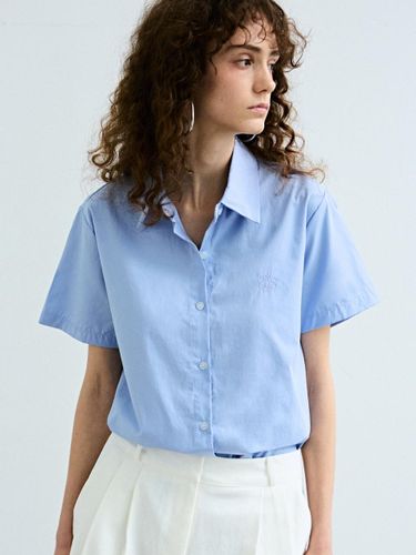 Standard Collar Cotton Half Shirt [SORA] - NICK&NICOLE - Modalova