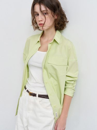 Loose-fit Cotton Tencel Blend Shirt [GREEN] (WBE1L03503) - GENERAL IDEA - Modalova