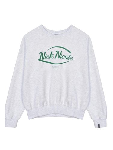 Cotton Polyester Relaxed Fit Sweatshirt [Green] - NICK&NICOLE - Modalova