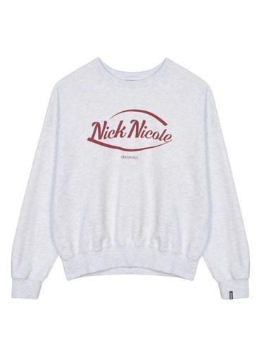 Nicole Originals Minimalist Sweatshirt [Melange Burgundy] - NICK&NICOLE - Modalova