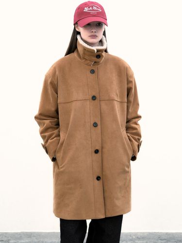 Suede Fur-lined Mustang Coat [Camel] - NICK&NICOLE - Modalova