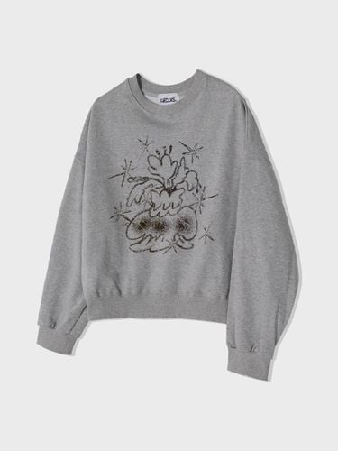 Corolla Semi-Balloon Lightweight Sweatshirt [Melange] - chicks - Modalova