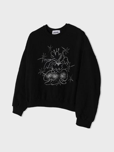 Cotton Blend Semi-Balloon Sweatshirt [Black] - chicks - Modalova