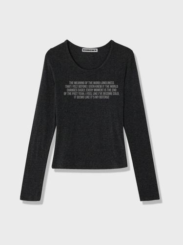 Defense Long Sleeve T-shirt [Charcoal] - chicks - Modalova