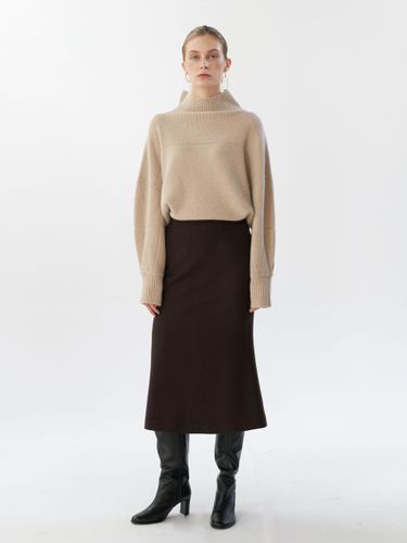 Wool Flare Slit Skirt [2COLOR] - MOHAN - Modalova