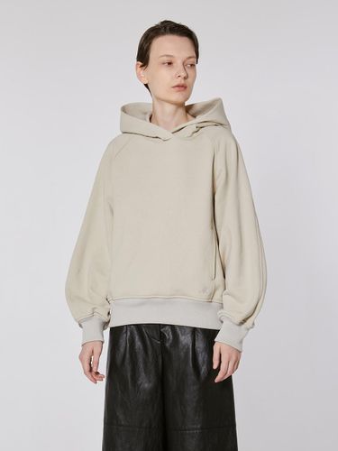 Fleece Cotton Basic Hoodie Sweatshirt [Beige] - MOHAN - Modalova