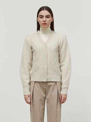 Tasmania Wool Cashmere Cable Knit Cardigan - MOHAN - Modalova