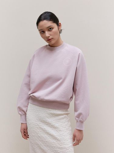 Mock Neck Ribbed Cropped Sweatshirt - MOHAN - Modalova