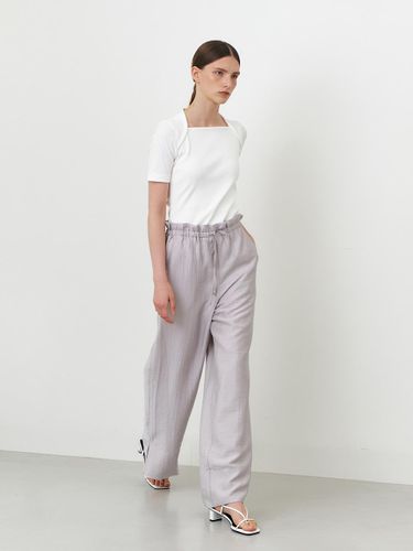 Banding Wide Layered Modal Pants - MOHAN - Modalova