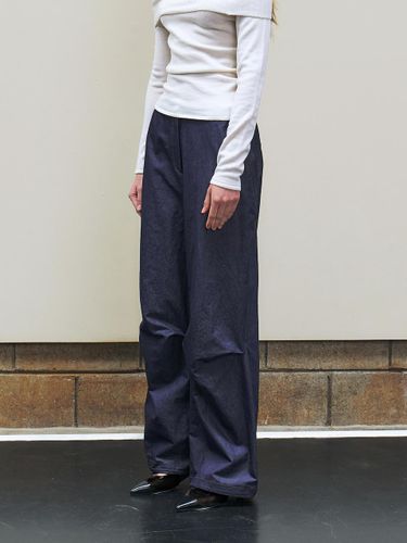 Cotton Nylon Relaxed Fit Parachute Pants - MOHAN - Modalova