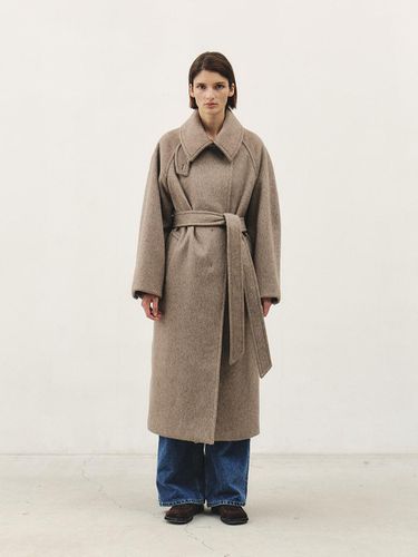 Fur Wool Semi Double Coat [L-BROWN] - MOHAN - Modalova