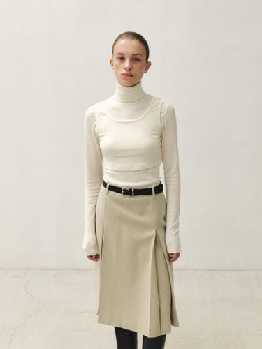 Wool Layered Turtleneck Top - MOHAN - Modalova