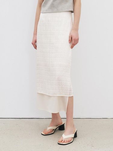 Check Layered Sheer Skirt - MOHAN - Modalova