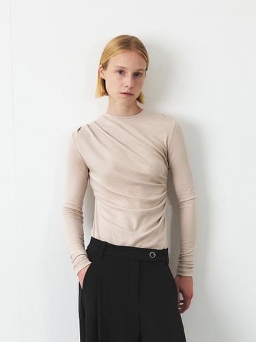 Tencel Wool Draped Top - MOHAN - Modalova