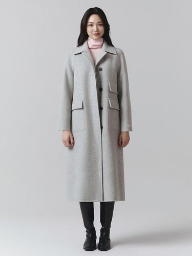 Fur Blended Balmacaan Quilted Below-Knee Coat (ITOCHHC760) - itMICHAA - Modalova